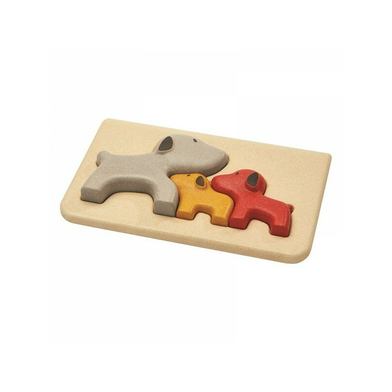 Catelusi - puzzle din lemn