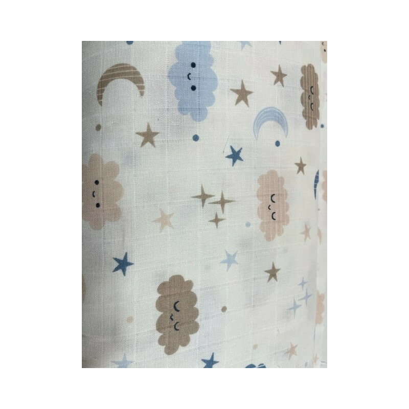 Cearceaf din muselina, 2buc./set, 120x160cm, norisori blue kreis