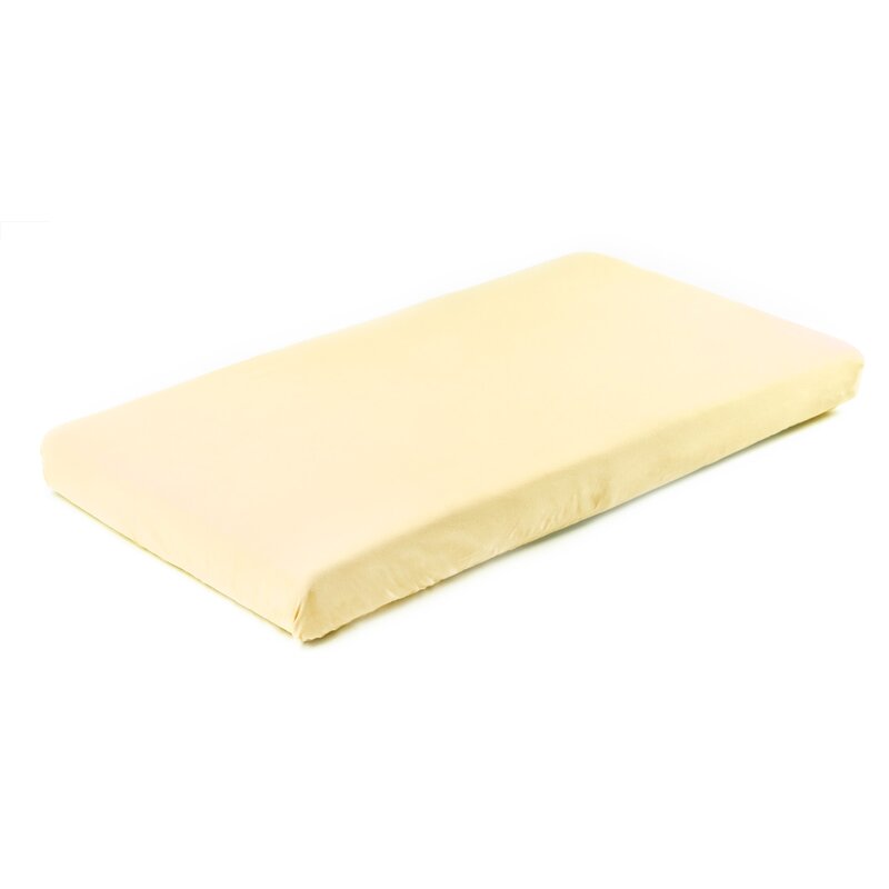 Cearceaf cu elastic, Sensillo, Pentru patut, Din bumbac jersey, 120x60 cm, 0 luni+, Yellow