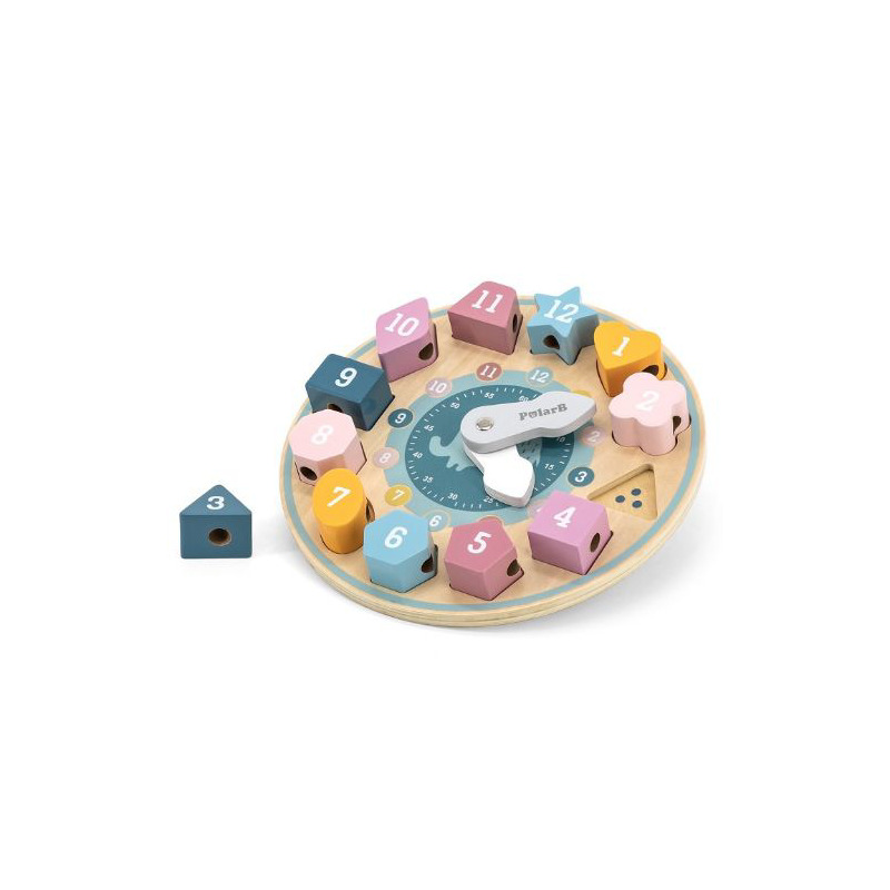 Ceas educativ cu forme geometrice polarb