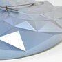 Tfa - Ceas geometric de precizie, analog, de perete, creat de designer, model DIAMOND, albastru metalic,  60.3063.06 - 2