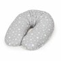 Ceba Baby - Perna de alaptat multifunctionala cu microparticule, 190x35 cm, Gri Stelute - 1