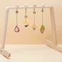 Centru de activitati Montessori cu 4 corpuri geometrice multicolore de jucarie, din lemn, Mobbli - 2