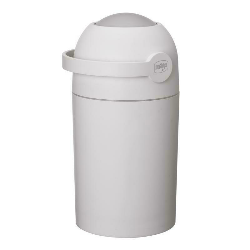 Chicco - cos ermetic pentru scutece, cu sistem etans de inchidere, capacitate pana la 25 de scutece, 26 x 24,5 x 48,5 cm, gri