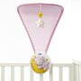 Chicco - Proiector pentru patut, Next2Moon, 3 in 1, Cu capotina, lumini si muzica, Roz - 2