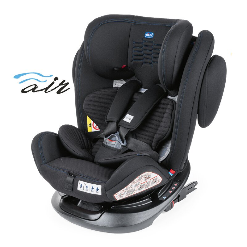 Chicco - Scaun auto rotativ cu isofix, Unico Plus Air, Grupa 0+/1/2/3, De la nastere, Black Air