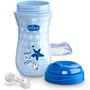 Chicco - Sticla termica pentru copii, Cu elemente fosforescente, 266 ml, 12 luni+, Albastru - 4