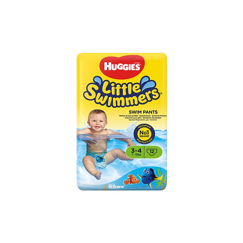 Huggies - Dory Little Swimmers (nr 3-4) 12buc, 7-15 kg