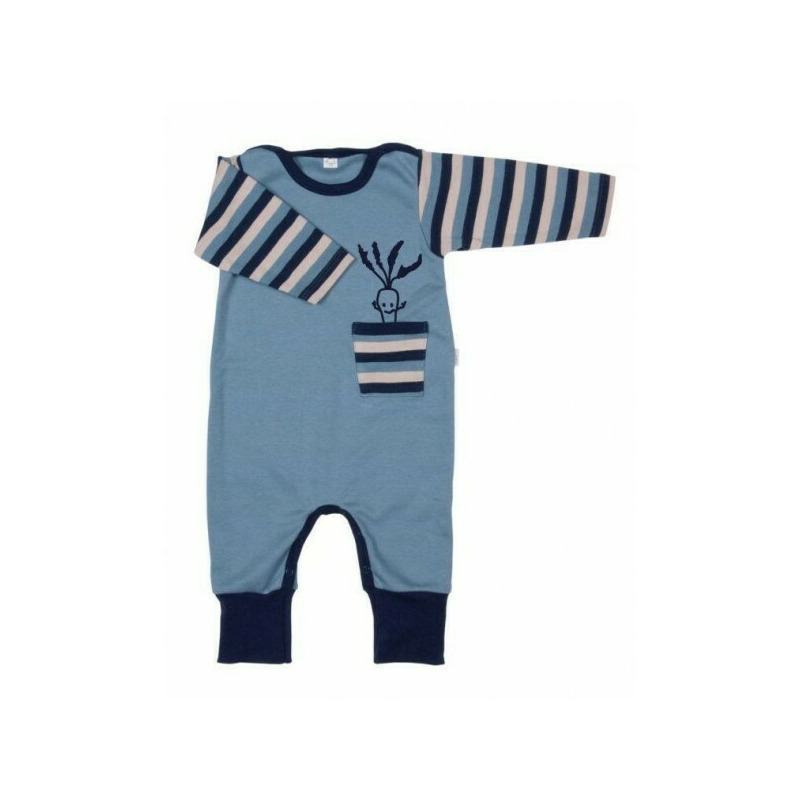 Cipollino blue 74/80 - salopeta din bumbac organic - iobio