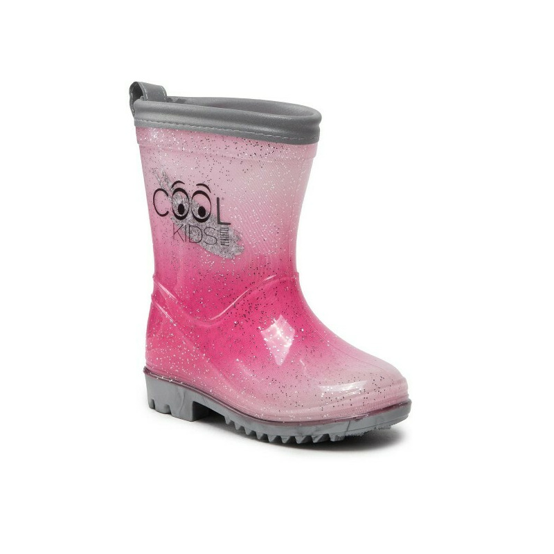 Cizme de cauciuc perletti cu sclipici marime 28 29 roz fuchsia