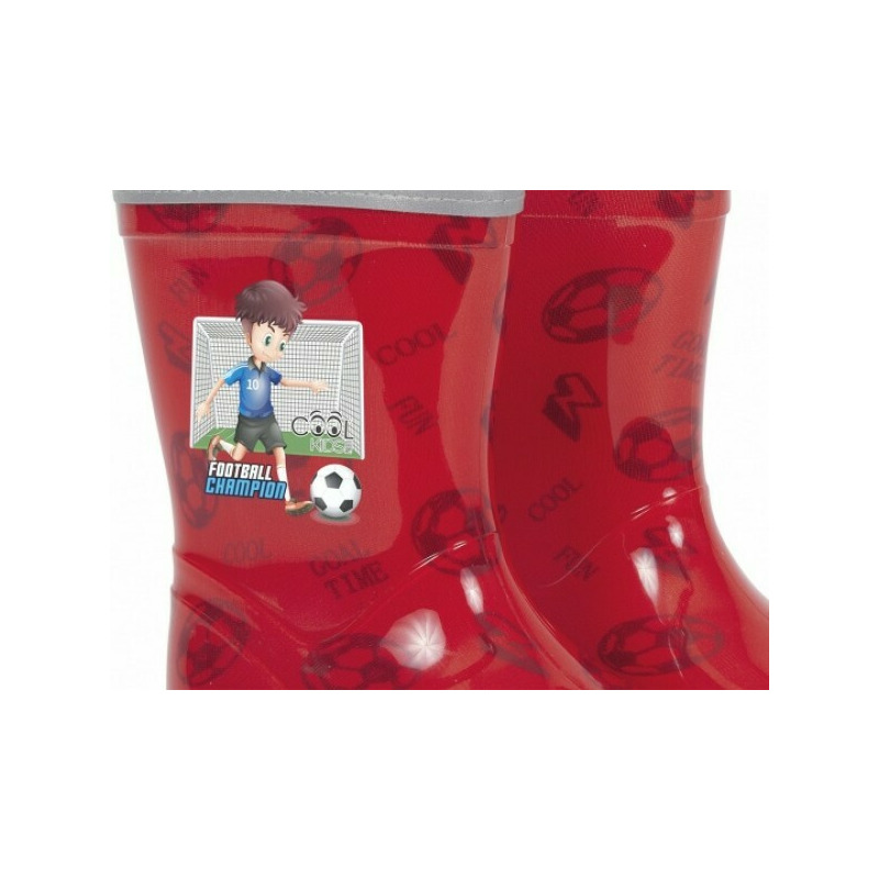 Cizme de cauciuc perletti fotbal marime 22 23 rosii
