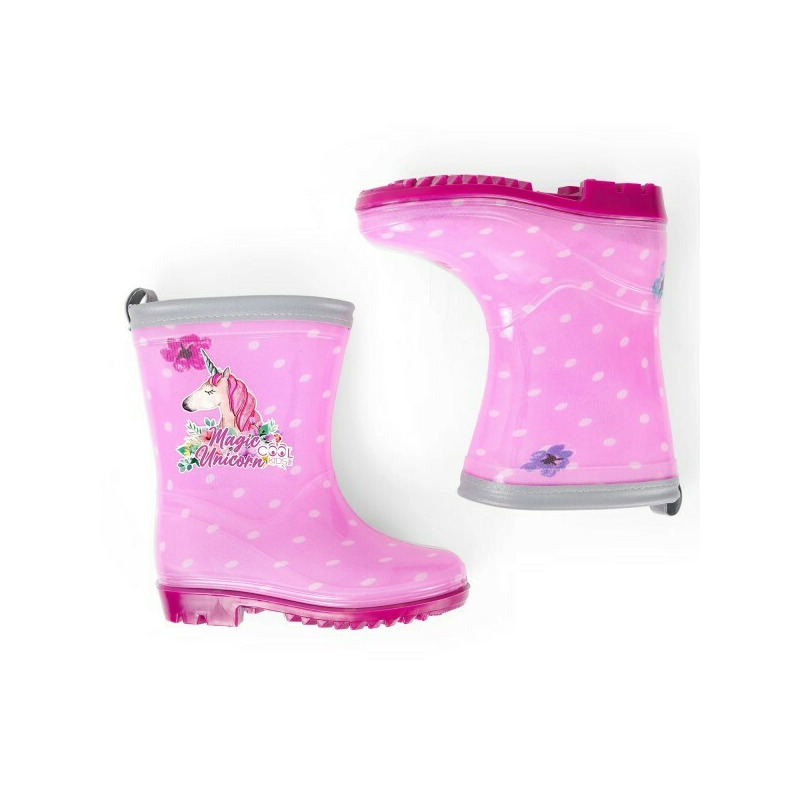 Cizme de cauciuc perletti magic unicorn marime 24 25 roz