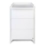 Comoda de infasat YappyMini din lemn, Cu trei sertare, Cu blat de infasat detasabil, YappyKids, 65x54x90 cm, Alb - 2