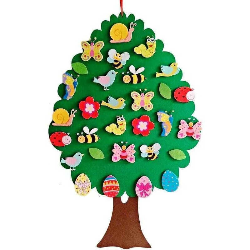 Bambinice - copac din fetru cu 30 decoratiuni 100x64 cm bn048