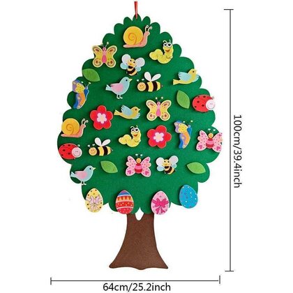 Bambinice - Copac din fetru cu 30 decoratiuni 100x64 cm  BN048