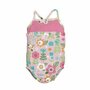 Iplay - Costum de baie fetita cu scutec inot integrat, 24 luni, SPF50+, Pink Flowers - 1
