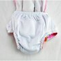 Iplay - Costum de baie fetita cu scutec inot integrat, 24 luni, SPF50+, Pink Flowers - 6