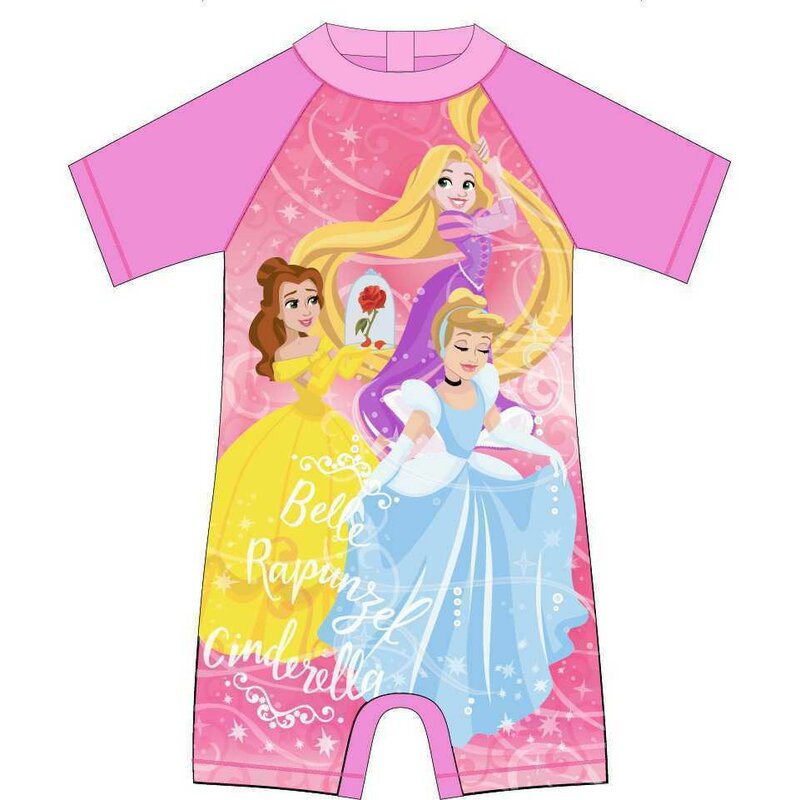 Eplusm - costum de baie uv cu maneci scurte si fermoar disney princess, 98/104, epmdisp5244a531