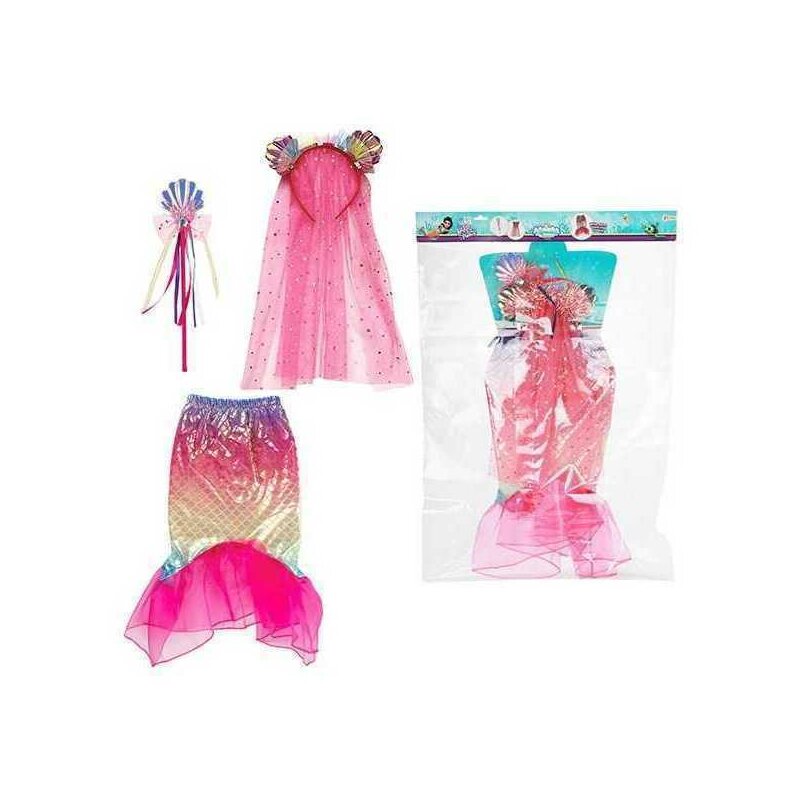Toi-toys - Costum Sirena cu Fustita. Diadema si Bagheta Magica TT12147A