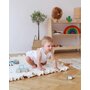 Babyly - Covor patrat de joaca termoizolant din spuma, pentru copii si bebelusi, pliabil, Catifea Mint cu volanas, 100x100cm - 9