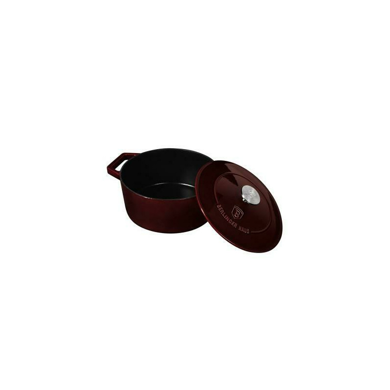 Cratita, cu capac 20cm, din fonta emailata, burgundy collection, berlinger haus, bh 6516
