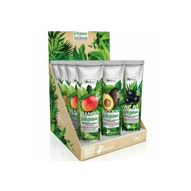 Crema de maini cu extracte naturale, organice, vegan, inelia, revers, set 12 bucati mix