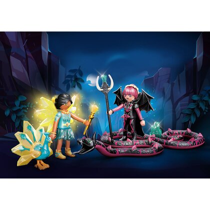 Playmobil - Set figurine Crystal Fairy , Ayuma , Cu animalul de suflet, Cu Bat Fairy