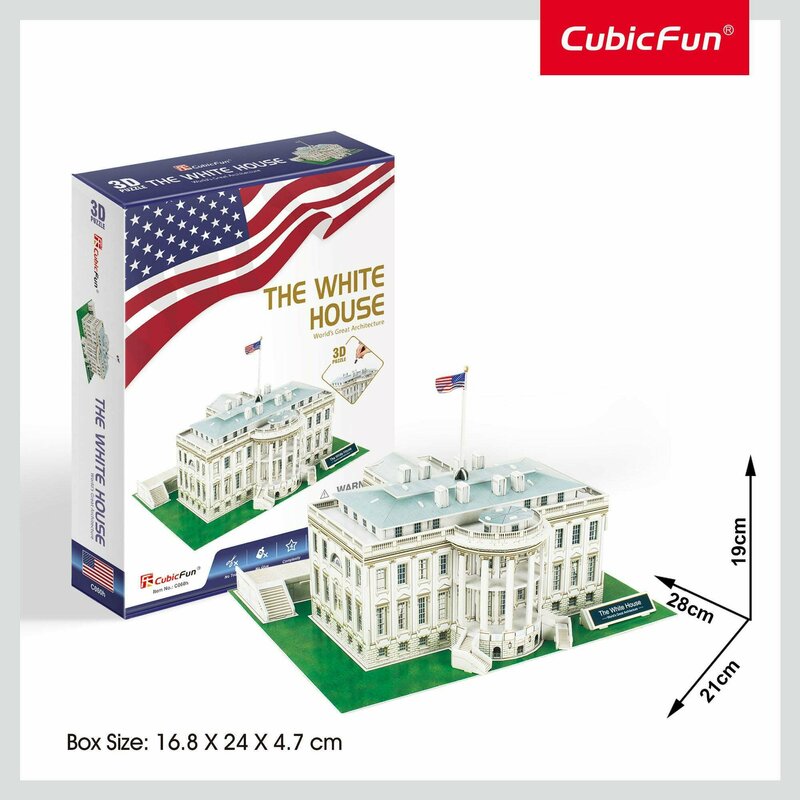 Cubic fun - puzzle 3d casa alba (nivel mediu 64 piese)