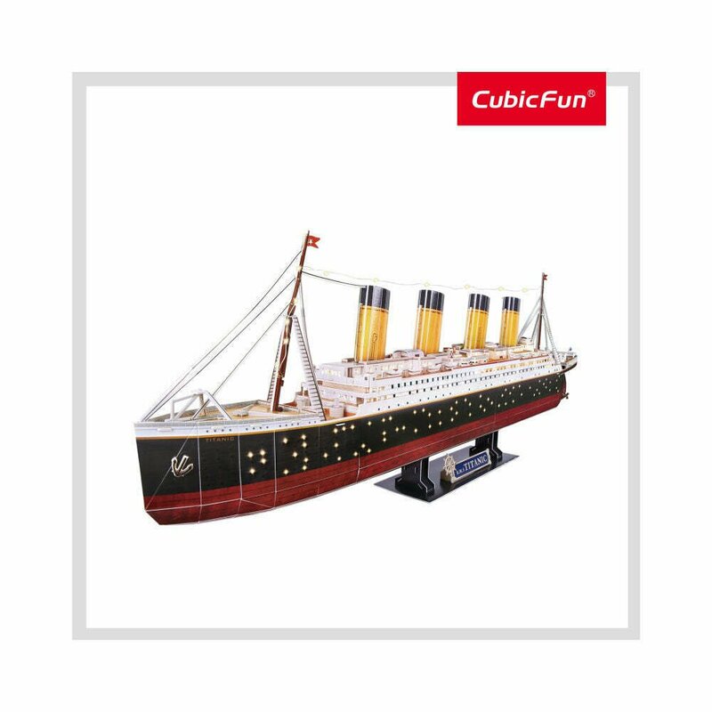 Cubic fun - puzzle 3d led titanic 266 piese
