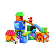 Djeco - Cuburi de construit cu animale Cubanimo