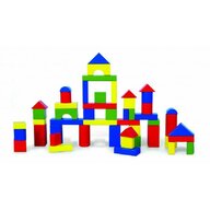 Viga - Set de constructie Cuburi , 50 buc, 3.5 cm, Multicolor