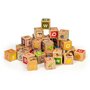 Cuburi educationale din lemn cu litere, cifre si imagini Ecotoys HM014520 - 1