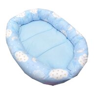 Deseda - Cuib baby nest bebelusi forma ovala Albastru cu norisori si luna