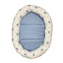 Deseda - Cuib baby nest bebelusi forma ovala Coronite albastre pe alb - 1