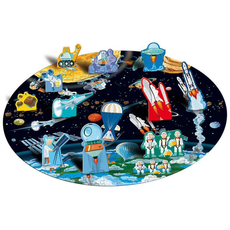 Sassi - Puzzle educativ Cunoaste invata si exploreaza - de la pamant pana la luna Puzzle Copii, pcs 212