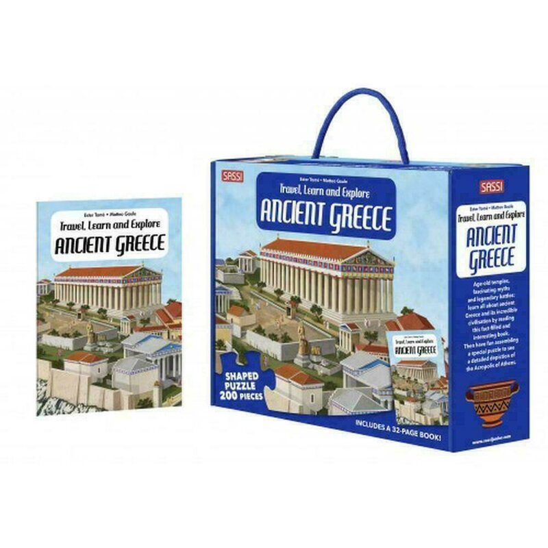 Sassi - puzzle educativ cunoaste si exploreaza - grecia antica puzzle copii, pcs 200