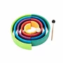 Curcubeu Montessori din lemn colorat, 9 piese @  leg&go - 2