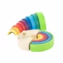 Curcubeu Montessori din lemn colorat, 9 piese @  leg&go - 4