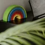 Curcubeu Montessori din lemn colorat, 9 piese @  leg&go - 5