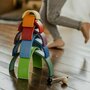 Curcubeu Montessori din lemn colorat, 9 piese @  leg&go - 9