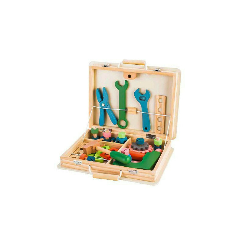 Cutie cu scule pentru aletier din lemn, ecotoys, 1182n