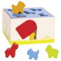 Cutie de lemn cu sortare forme animalute - Set educativ multicolor - 1