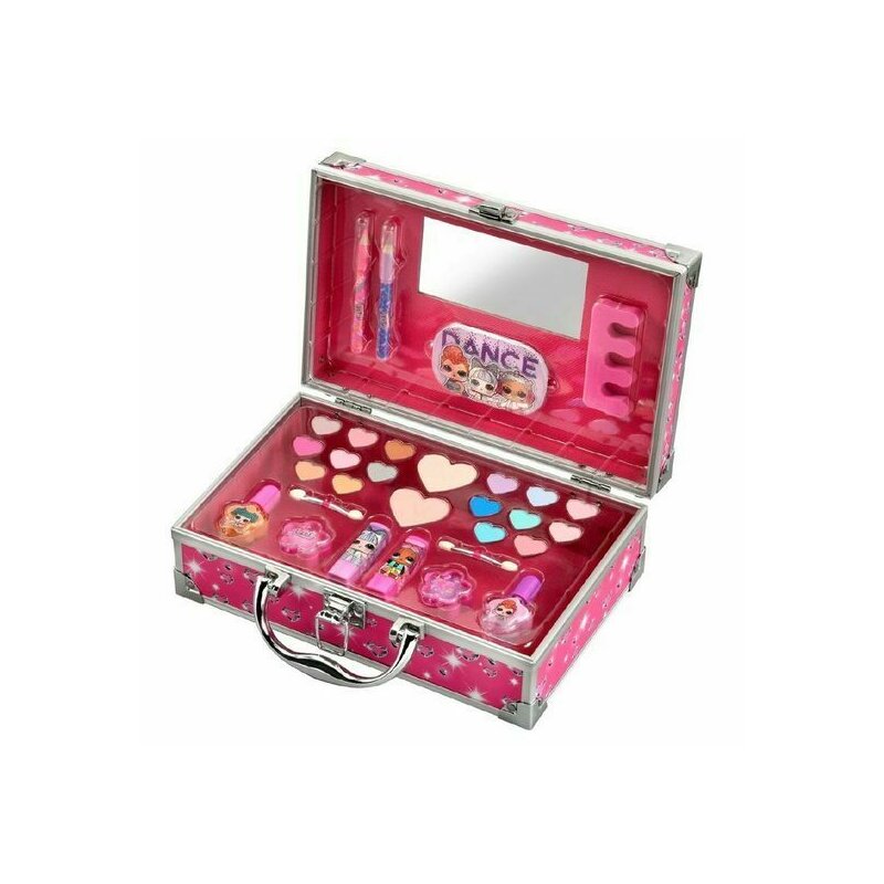 Cutie metalica l.o.l. surprise, cu accesorii de unghii si machiaj, pentru fetite