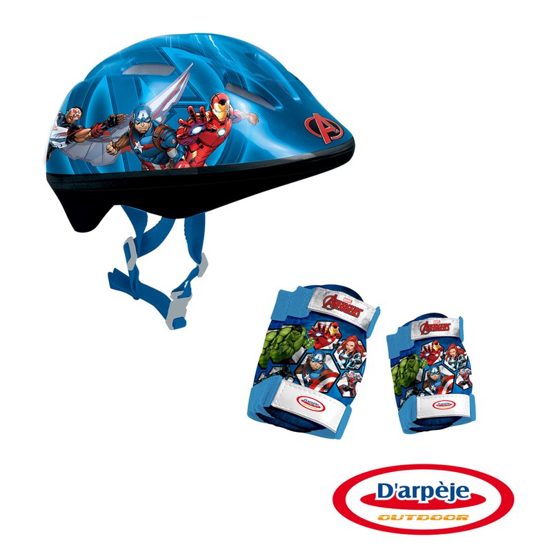 DArpeje - Set protectie Avengers (casca, genunchiere, cotiere)