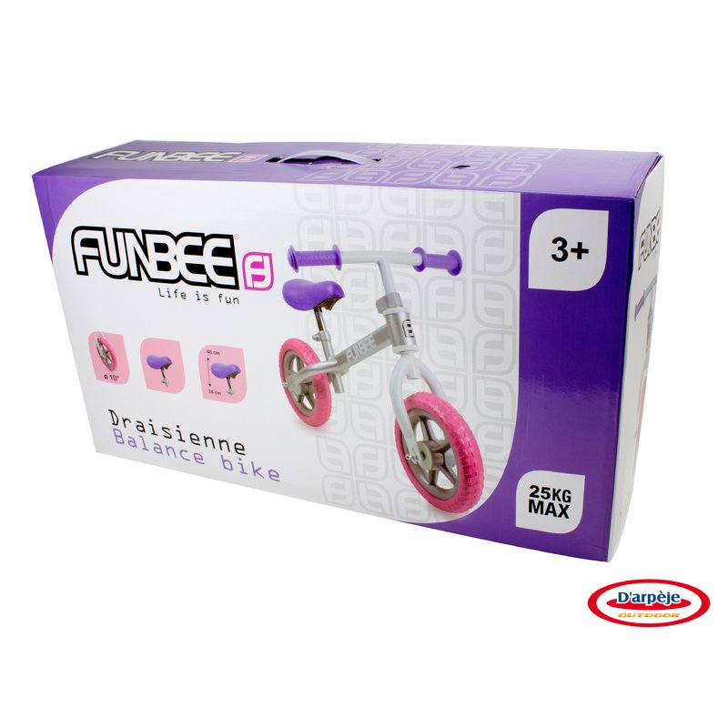 DArpeje - Bicicleta fara pedale Funbee, Roz/Violet