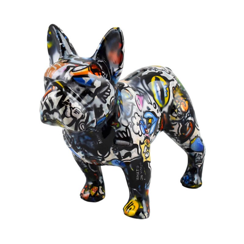 Decoratiune ceramica Catel Buldog francez Jack h19.2 cm