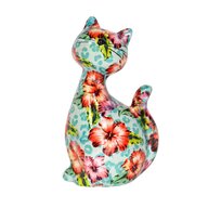 Decoratiune ceramica Pisica Caramel h21 cm