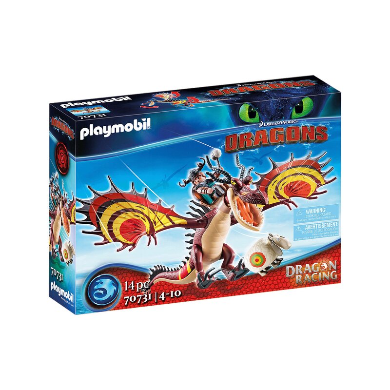 Playmobil - Set de constructie Cursa dragonilor - Snotlout si Hookfang , Dragons