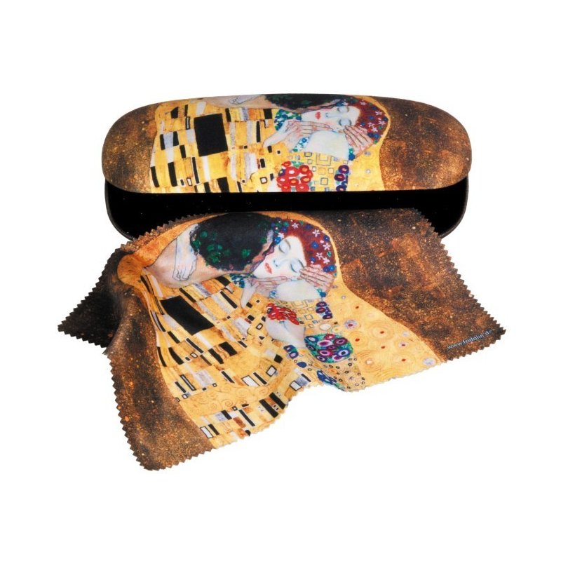 Fridolin - Etui cu textil si protectie ochelari, Klimt Sarutul
