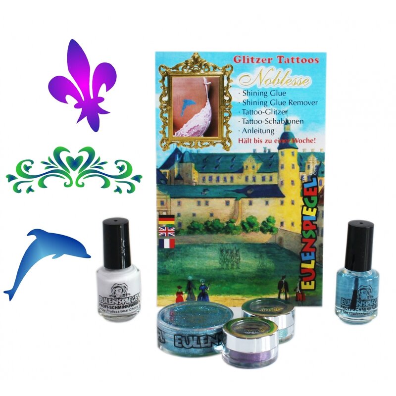 Eulenspiegel set tatuaje temporare germane (glitter tattoos) noblesse eulenspiegel st730508eulgt